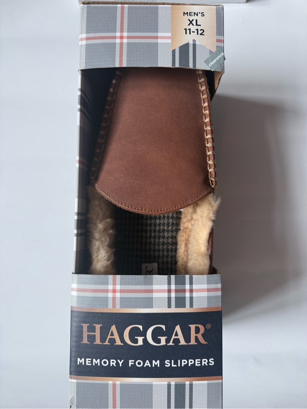 Haggar Men's  Venetian Stitch Memory Foam Slippers with indoor/outdoor sole